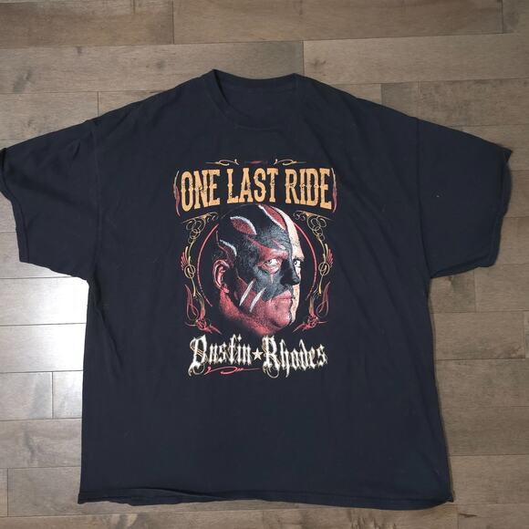Other - WWE Dustin Rhodes One Last Ride T Shirt XL Black Wrestling Graphic Tee WCW AEW